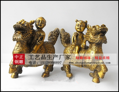 中正动物铜雕生产厂专业订做铜麒麟_麒麟铜雕生产厂欢迎各界人士来电垂询。