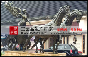 生产马拉车铜雕