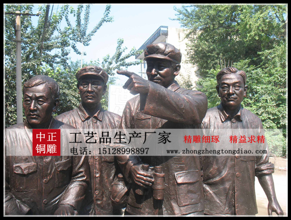 抗日人物铜雕厂家为您提供抗日人物铜雕塑-制作八路军战士雕塑价格