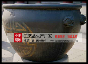 铸铜雕塑铜大缸