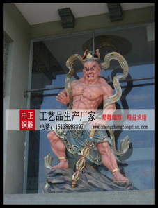 哼哈二将铜佛像